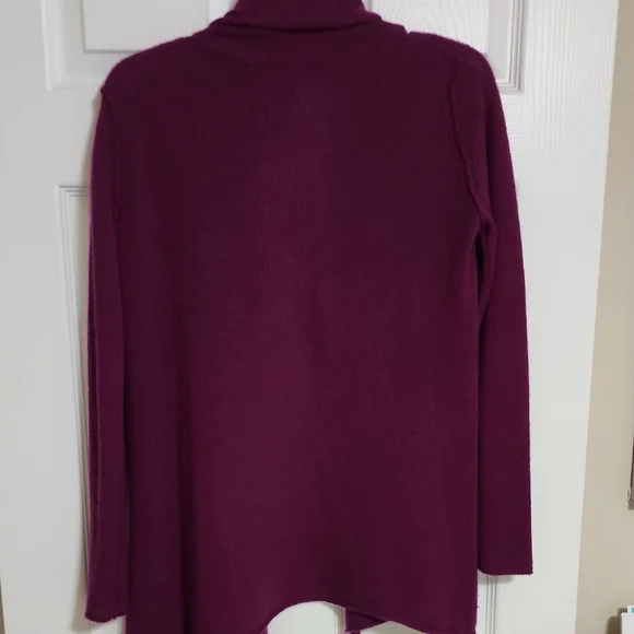 Susina Purple Cardigan Sweater Lightweight Open-Front - Picture 4 of 8